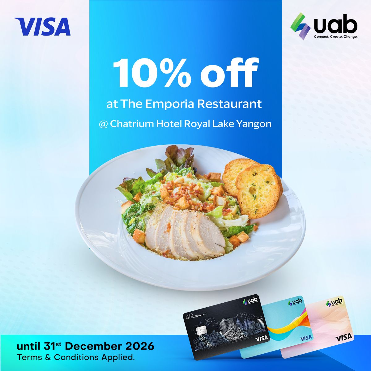 uab Visa Epic Dining Experience Program FY26 – The Emporia Restaurant at Chatrium Hotel Royal Lake Yangon